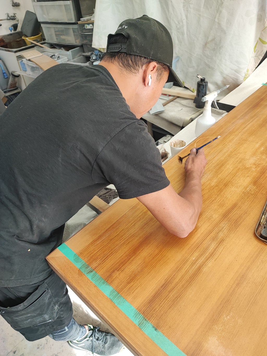 千葉県浦安市　ダイニングテーブル再塗装